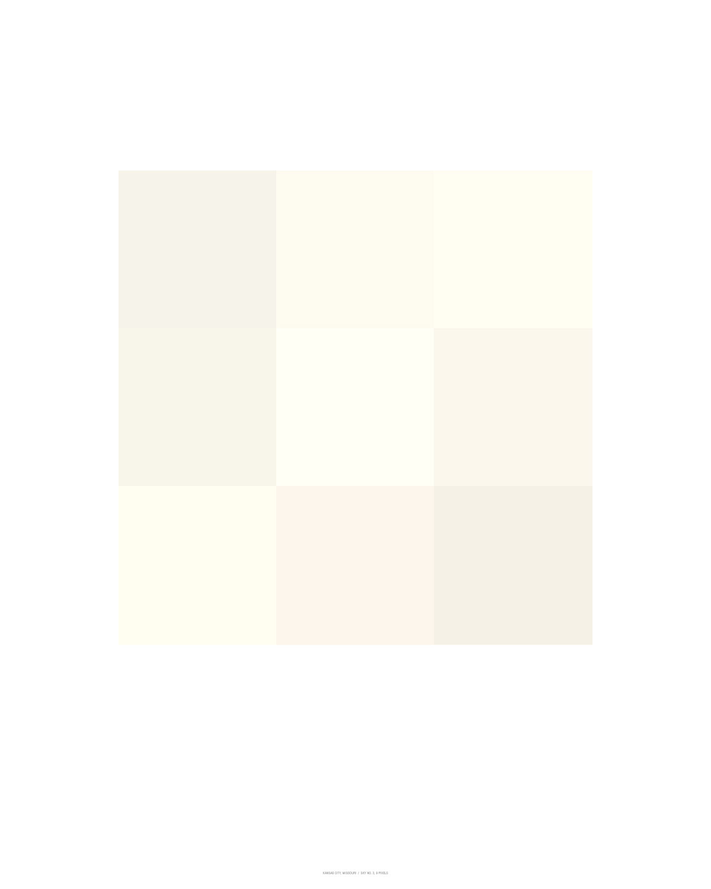 Kansas City, Missouri / Sky No. 3, 9 Pixels, 2009