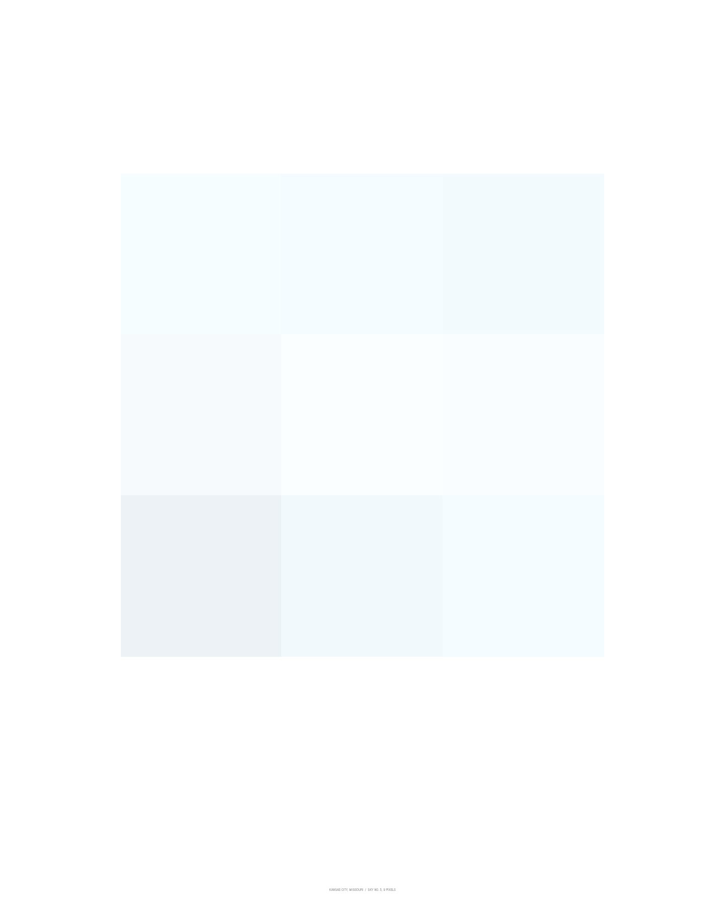 Kansas City, Missouri / Sky No. 5, 9 Pixels, 2009
