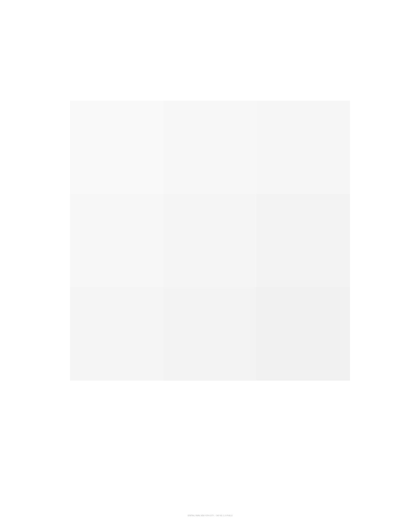 Central Park, New York City / Sky No. 3, 9 Pixels, 2006