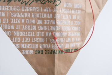 <em>Paper Bag Eddy Kite </em>(detail), 2008